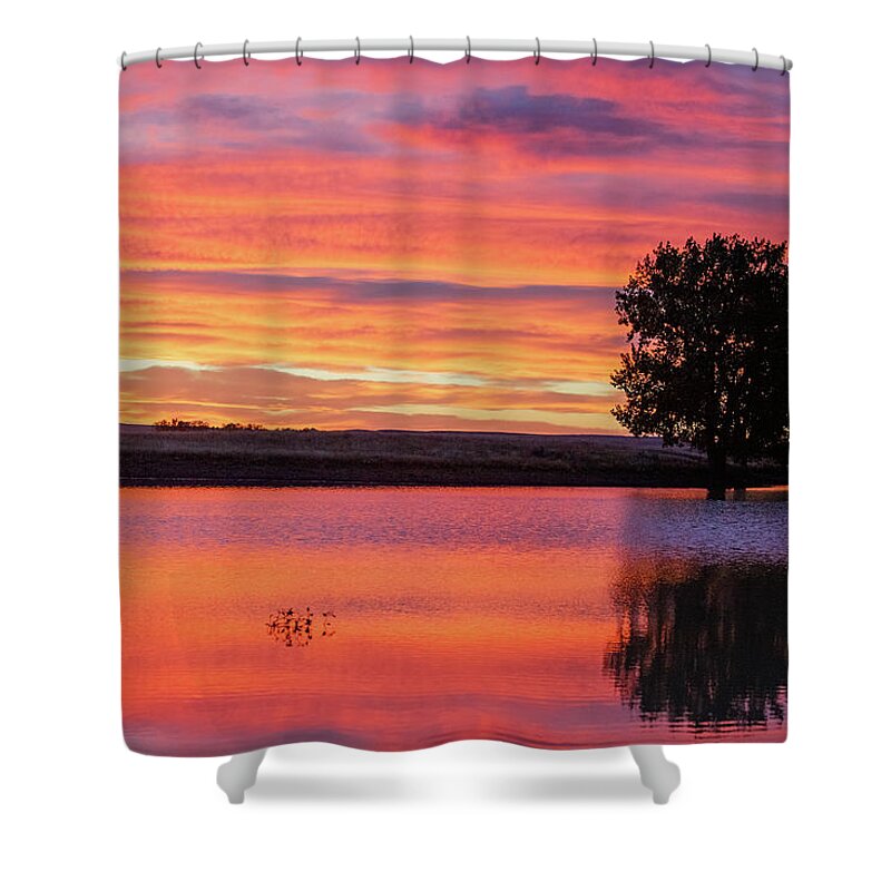 Colorful Shower Curtain featuring the photograph Montana Sunset by Todd Klassy