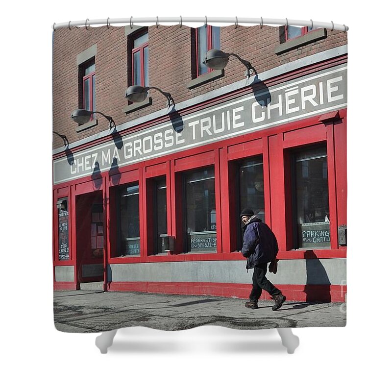Montreal Street Photography Shower Curtain featuring the photograph Montreal Street Photo 6 by Reb Frost