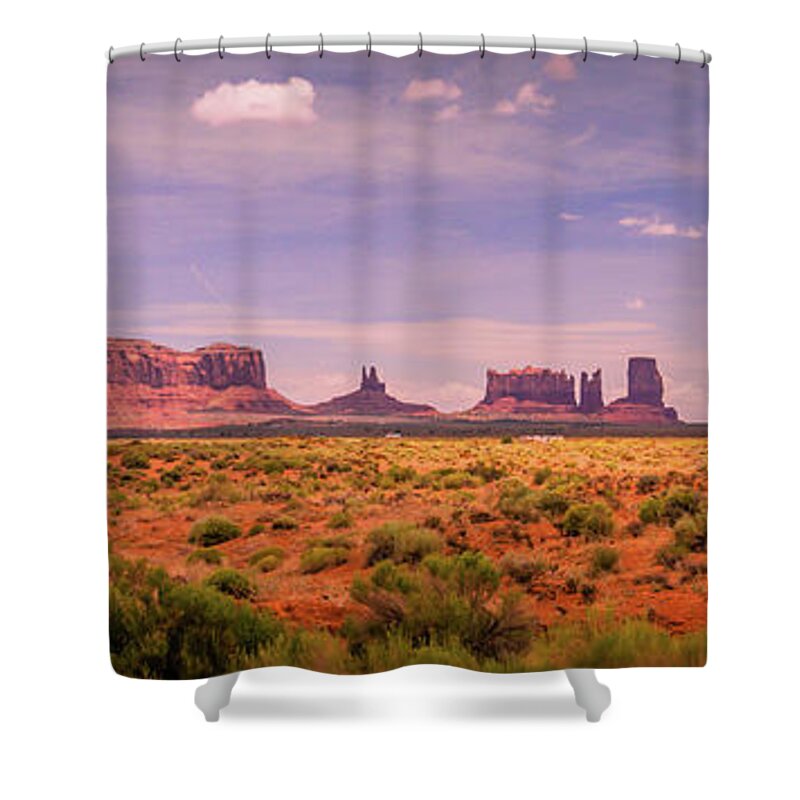 Monument Valley Shower Curtain featuring the photograph Monument Valley by Bryan Carter