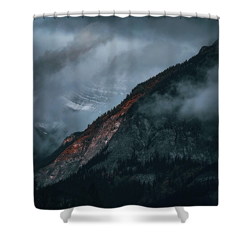 Moody Atmospheric Mountain Landscape Shower Curtain featuring the photograph Moody Atmospheric Mountain Landscape by Dan Sproul