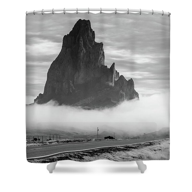 Clouds Shower Curtain featuring the photograph Moody Day in the Southwest by Liza Eckardt