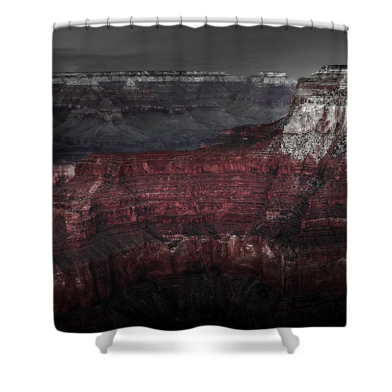 Grand Canyon Shower Curtain featuring the photograph Moody Grand Canyon by Doug Sturgess
