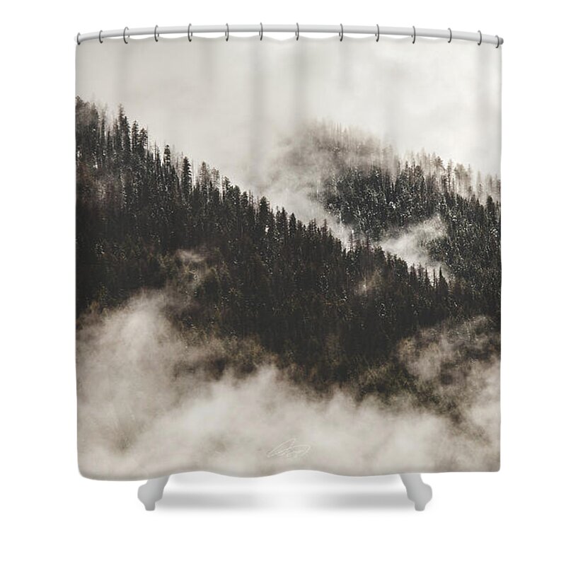  Shower Curtain featuring the photograph Moody Montana Mountains by William Boggs