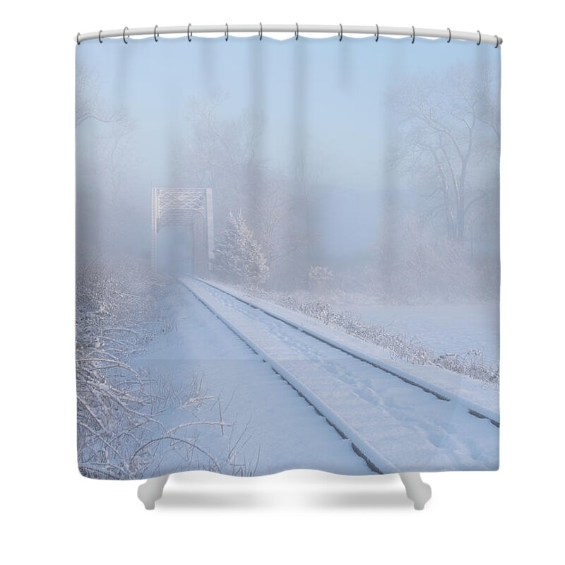 Moody Shower Curtain featuring the photograph Moody Tracks by Darren White