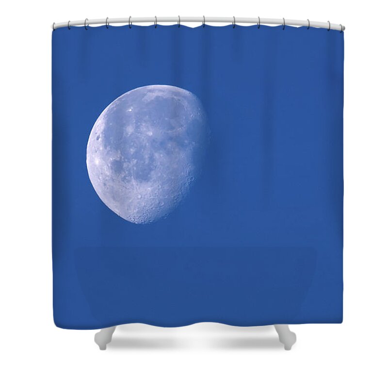 Moon Shower Curtain featuring the photograph Moon Morning by Flinn Hackett