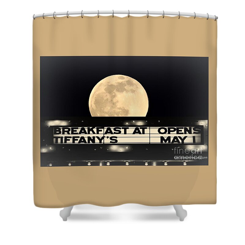 Photo Shower Curtain featuring the photograph Moon Over Tiffany's by Tami Quigley