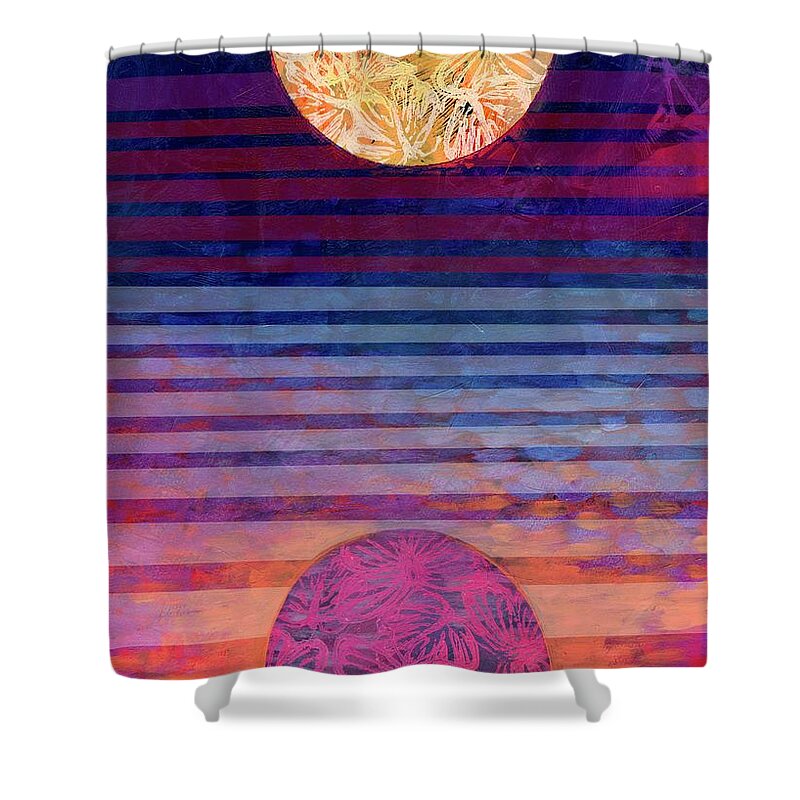 Moon Shower Curtain featuring the mixed media Moon Power by Jennifer Lommers