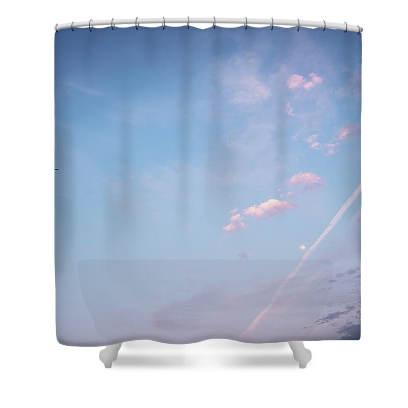 Fine Art Shower Curtain featuring the photograph DSCF0096 - Moon-Sky, Venice by Marco Missiaja