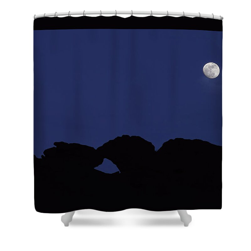 Moon Shower Curtain featuring the photograph Moonlight Kiss by Bob Falcone