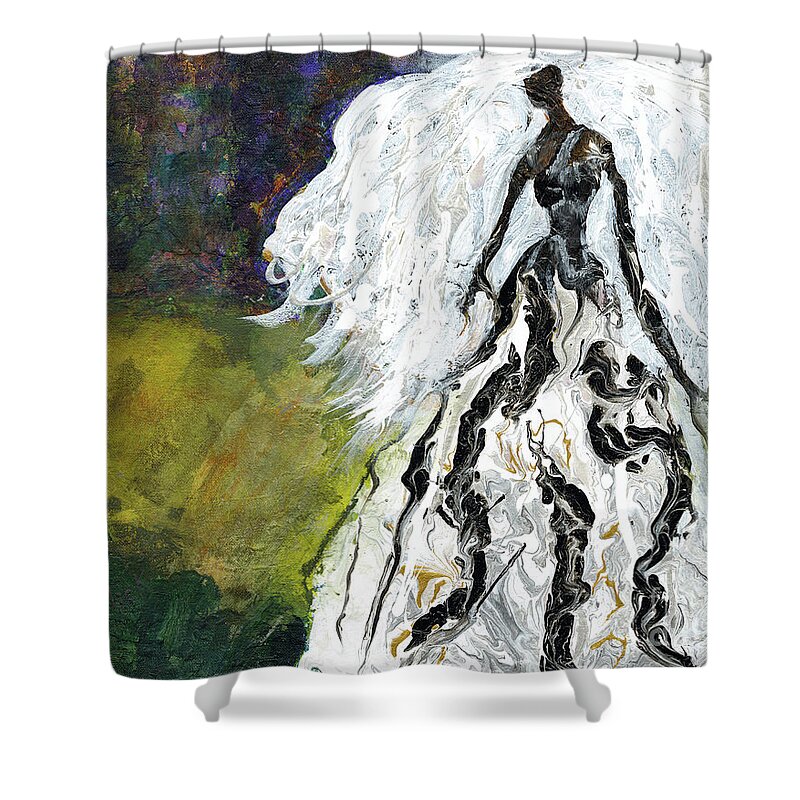 Moonlight Shower Curtain featuring the painting Moonlight by Tessa Evette