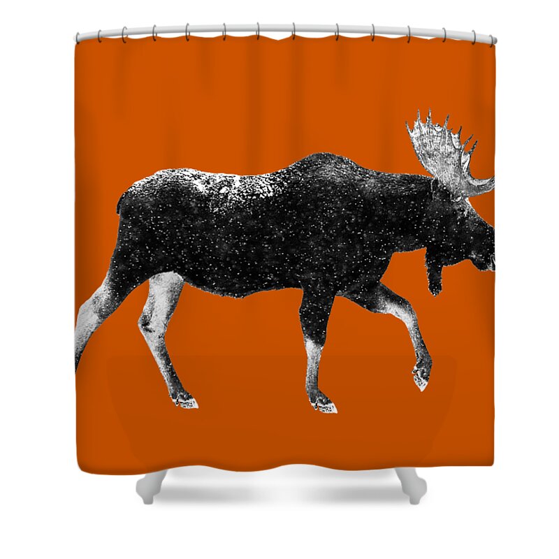 Moose Shower Curtain featuring the photograph Moose Shirt Design by Max Waugh