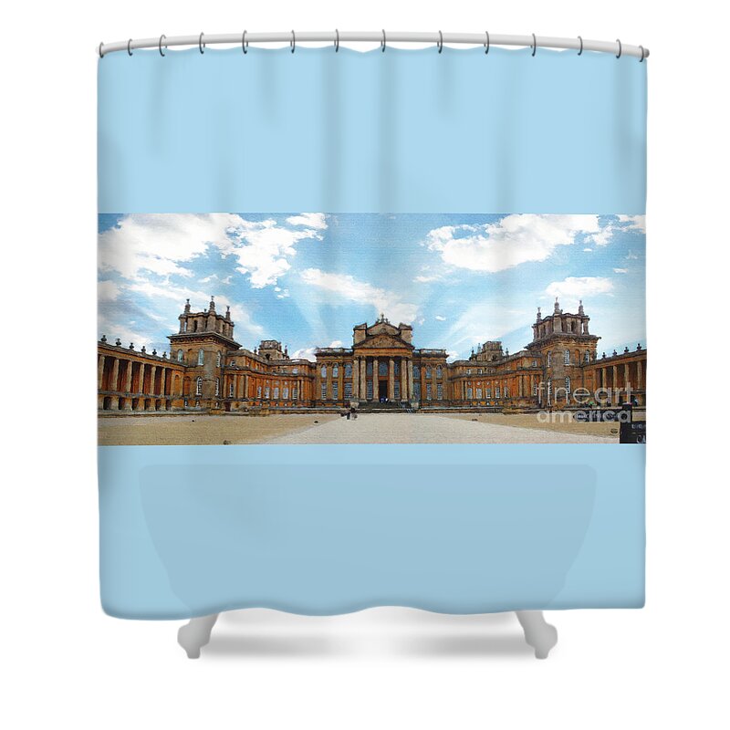 Blenheim Palace Shower Curtain featuring the photograph Morning at Blenheim Palace by Brian Watt