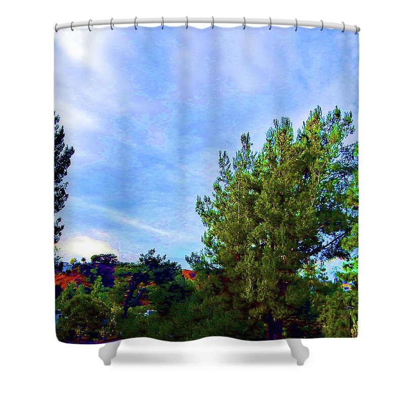 Sky Shower Curtain featuring the photograph Morning Clouds by Andrew Lawrence