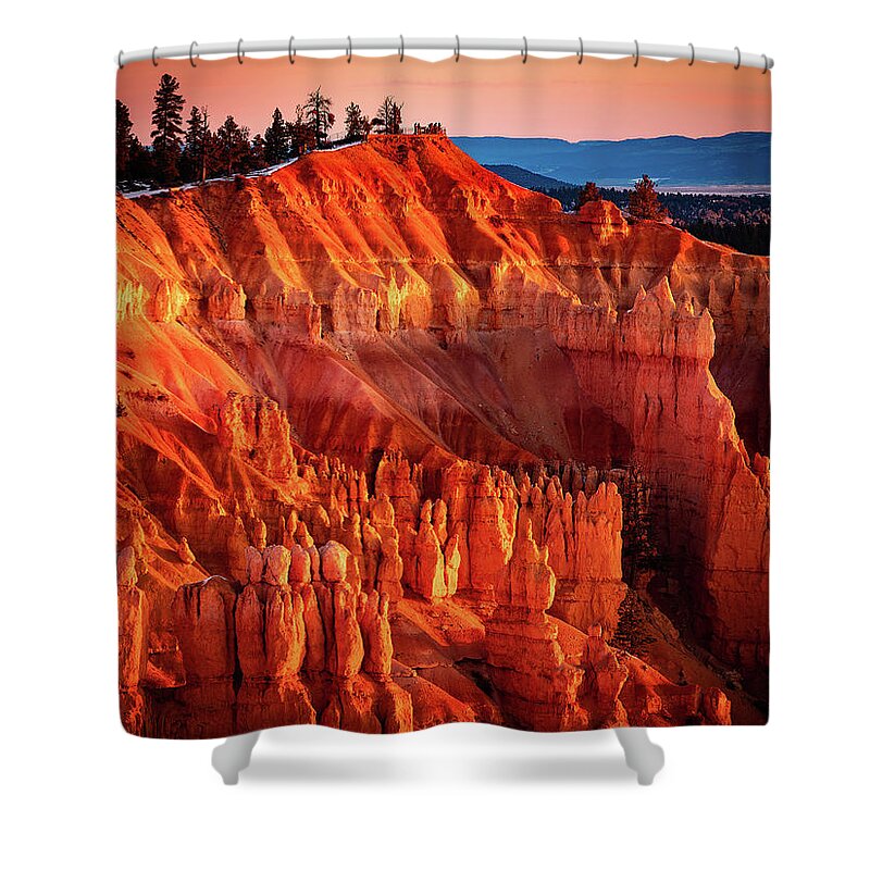 Arches Shower Curtain featuring the photograph Morning Glow by Edgars Erglis