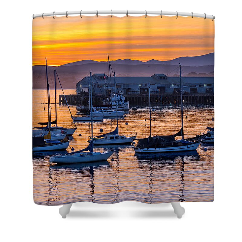 Monterey Shower Curtain featuring the photograph Morning Light in Monterey by Derek Dean