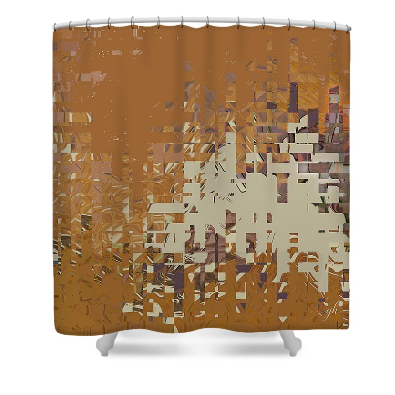 Abstract Shower Curtain featuring the digital art Mosaic by Gina Harrison