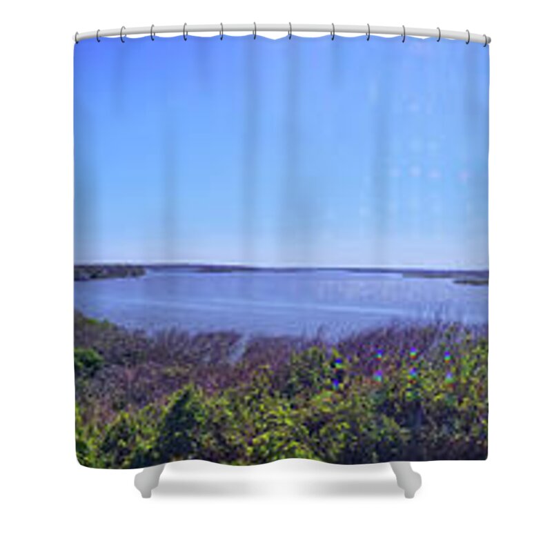 Lagoon Shower Curtain featuring the photograph Mosquito Lagoon Panorama by George Taylor