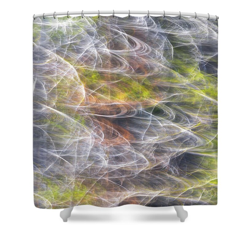 Abstract Shower Curtain featuring the photograph Motion in the Trees by Darren White