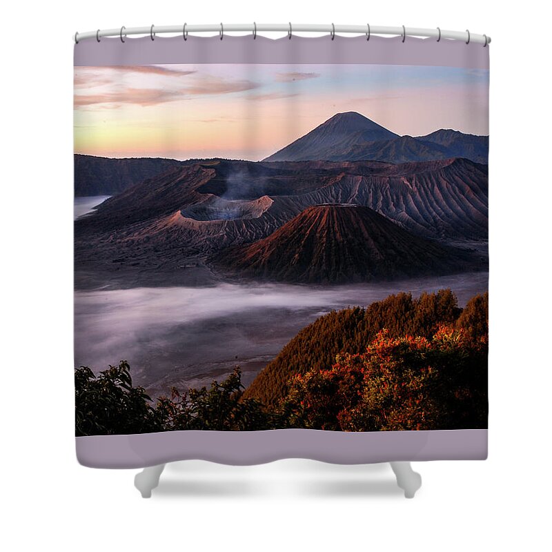 Mount Shower Curtain featuring the photograph Kingdom Of Fire - Mount Bromo, Java. Indonesia by Earth And Spirit