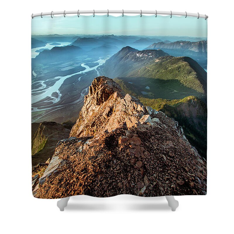 Mountain Shower Curtain featuring the photograph Mount Cheam Chilliwack View by Naomi Maya