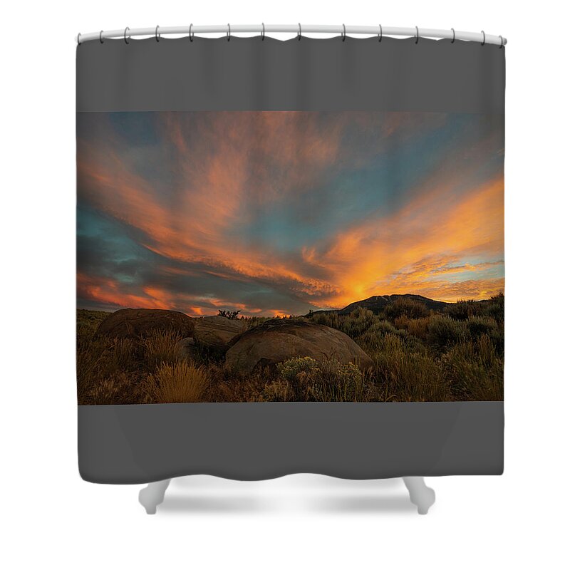 Sunset Shower Curtain featuring the photograph Mount Rose Sunset 2 by Ron Long Ltd Photography