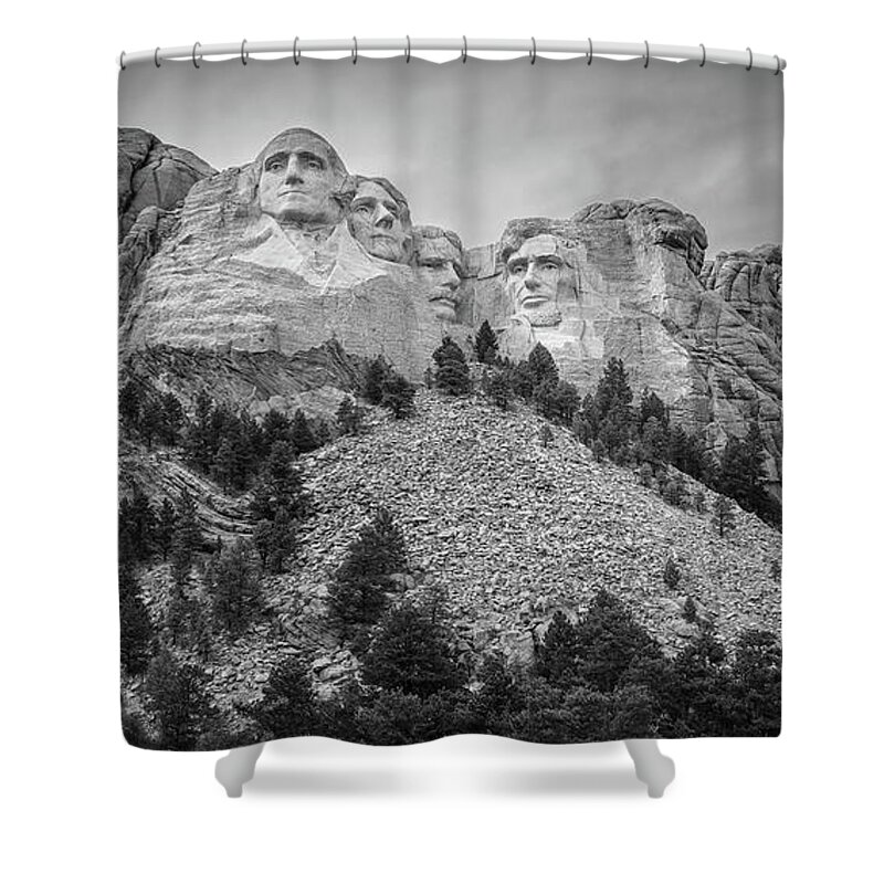 Mount Rushmore Shower Curtain featuring the photograph Mount Rushmore Pano by Robert Hayton