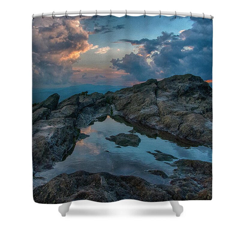 Blue Ridge Mountains Shower Curtain featuring the photograph Mountain Evening by Melissa Southern