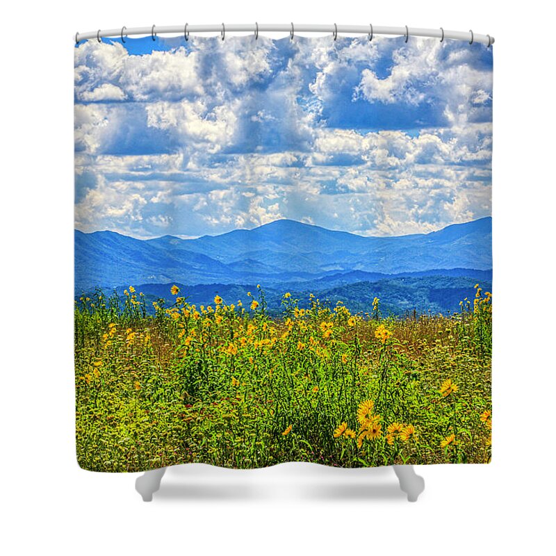 Pond Mountain Shower Curtain featuring the photograph Mountain High by Dale R Carlson