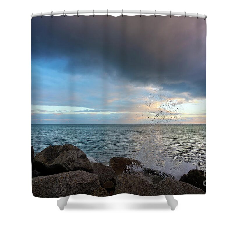 St Michael's Mount Shower Curtain featuring the photograph Mounts Bay Sunset by Terri Waters