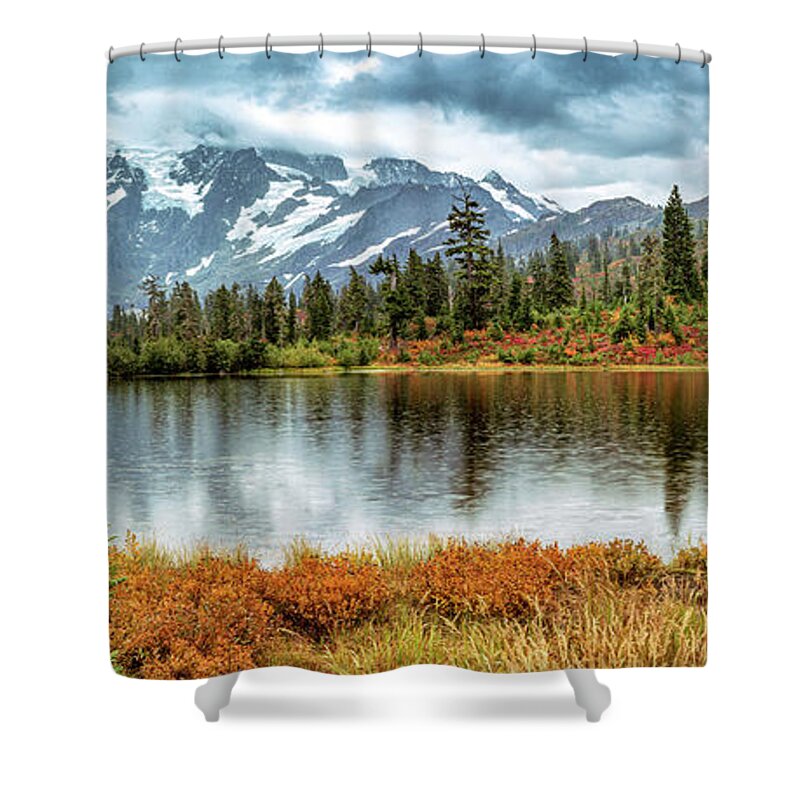 Fall Shower Curtain featuring the photograph Mt. Shuksan Fall by Tony Locke