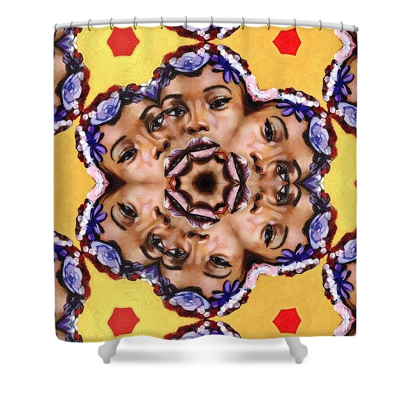 Shower Curtain featuring the painting Multi verse by Clayton Singleton