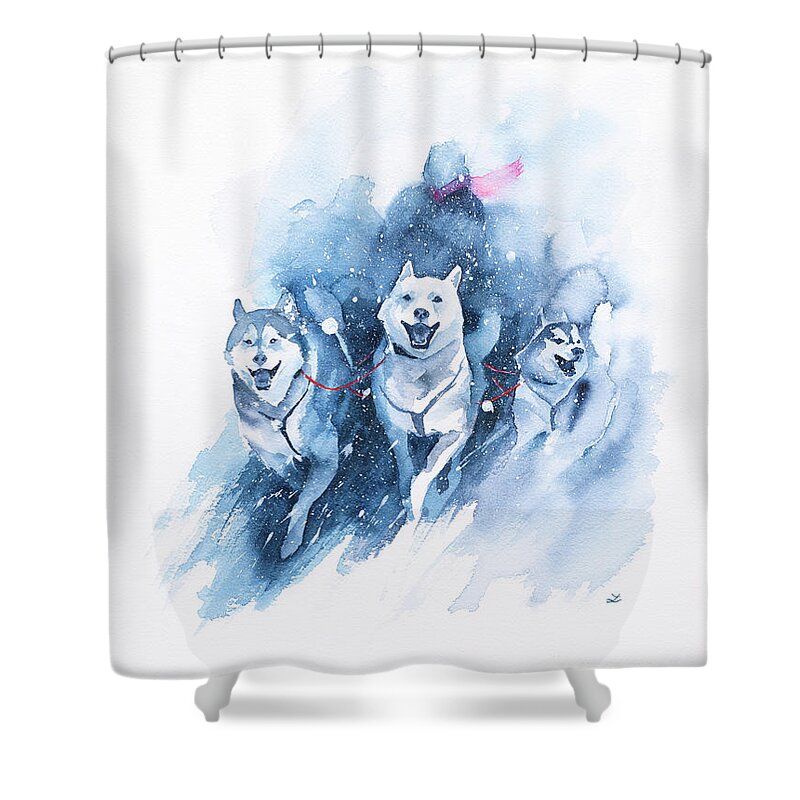 Alaskan Samoyed Shower Curtains