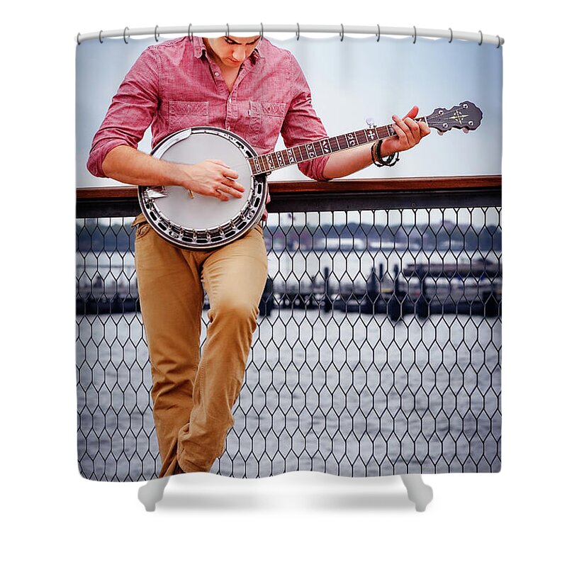 Young Shower Curtain featuring the photograph Music by Alexander Image
