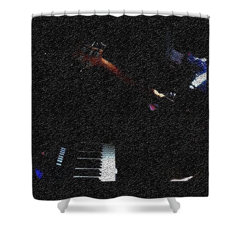 Music Shower Curtain featuring the photograph Music is Peace by Chinasa Nwaorisa