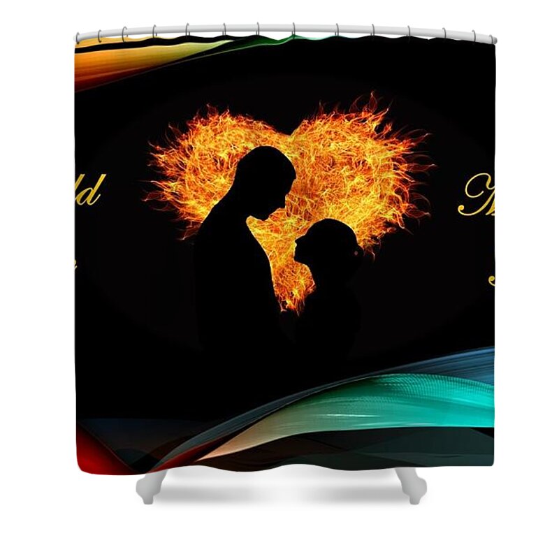 Old Flame Shower Curtain featuring the mixed media My Old Flame Is My New Flame by Nancy Ayanna Wyatt