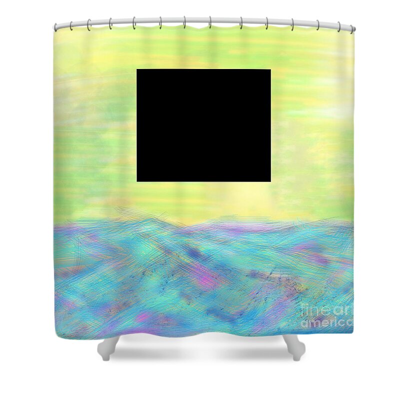 Abstract Art Shower Curtain featuring the digital art My Spirit Drifts by Jeremiah Ray
