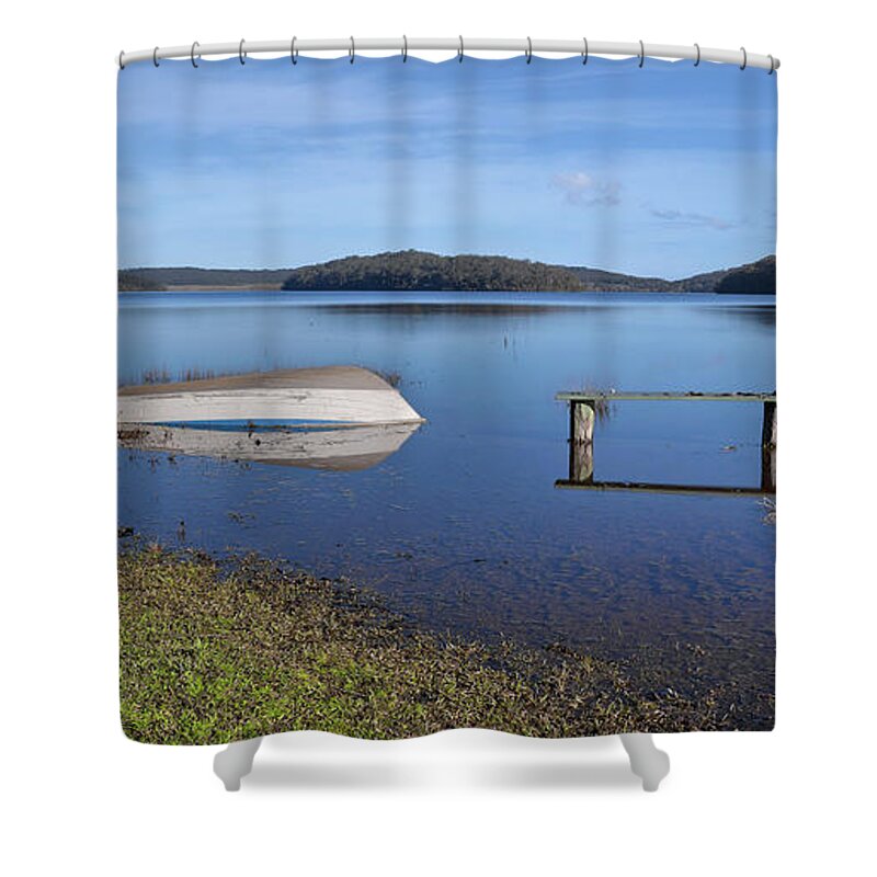 Myall Lakes Nsw Australia Shower Curtain featuring the digital art Myall Lakes 51 by Kevin Chippindall