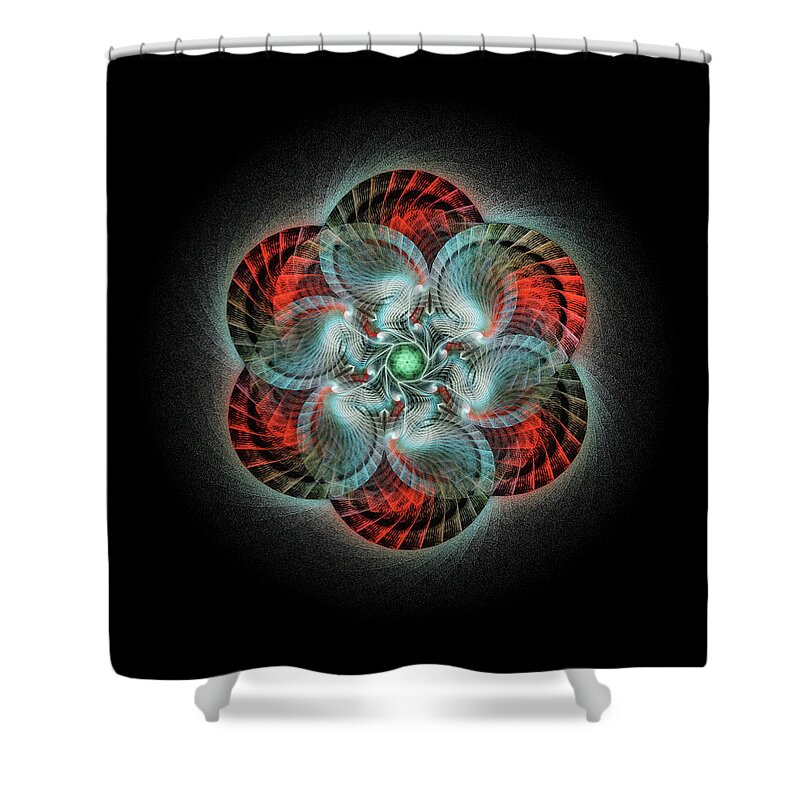 Abstract Shower Curtain featuring the digital art Mystique by Manpreet Sokhi