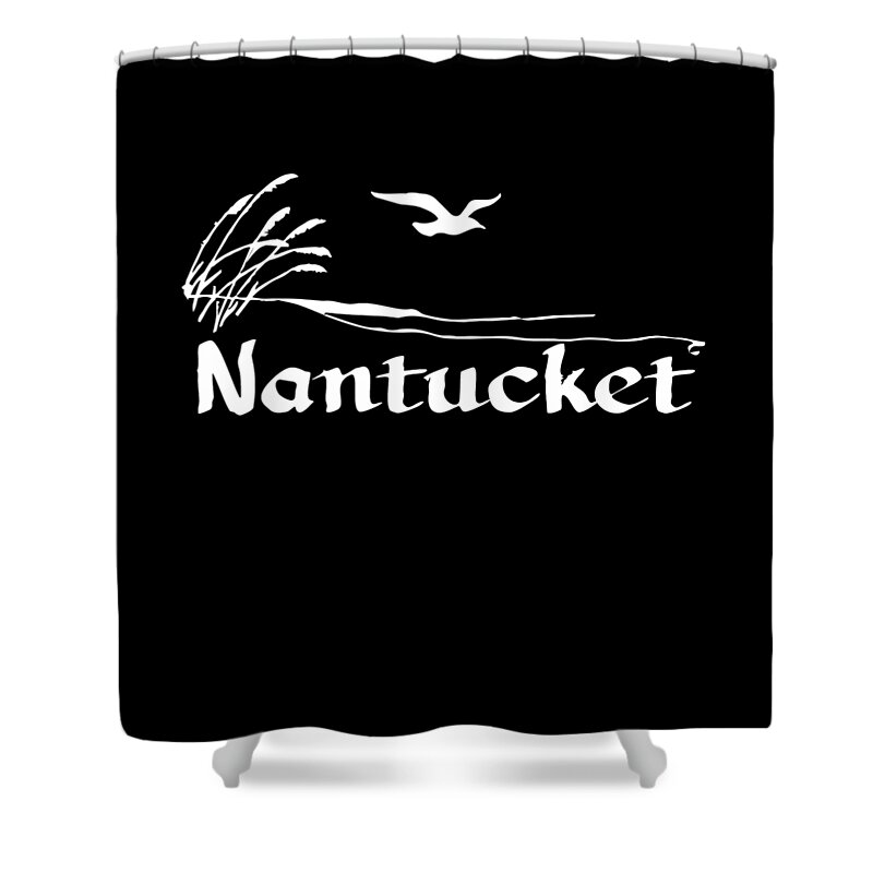 Funny Shower Curtain featuring the digital art Nantucket by Flippin Sweet Gear