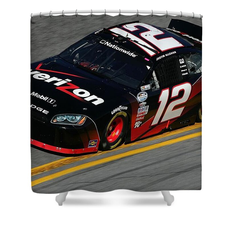 Nascar Shower Curtain featuring the photograph Nascar by Action