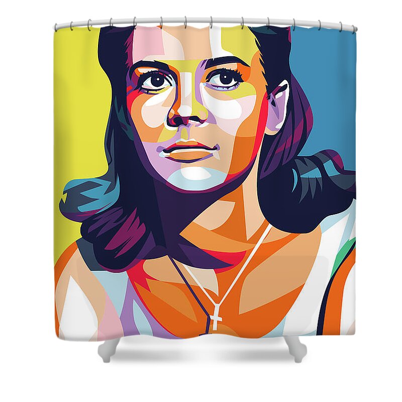 Natalie Wood Shower Curtain featuring the digital art Natalie Wood - West Side Story 2 by Movie World Posters