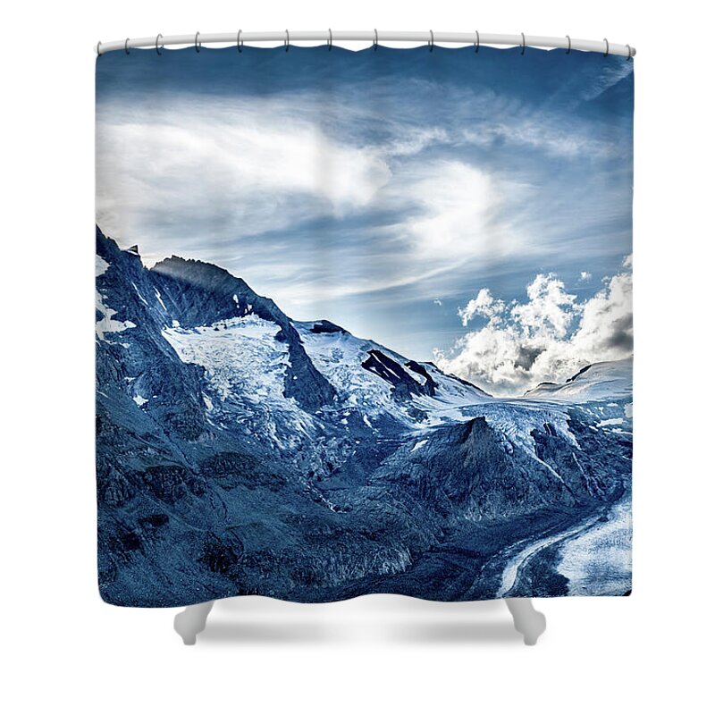 Adventure Shower Curtain featuring the photograph National Park Hohe Tauern With Grossglockner The Highest Mountain Peak Of Austria And The Alps by Andreas Berthold