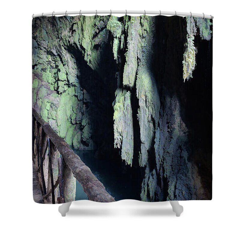 Canvas Shower Curtain featuring the photograph Natural park of the monastery of Piedra - Des-saturated Edition by Jordi Carrio Jamila