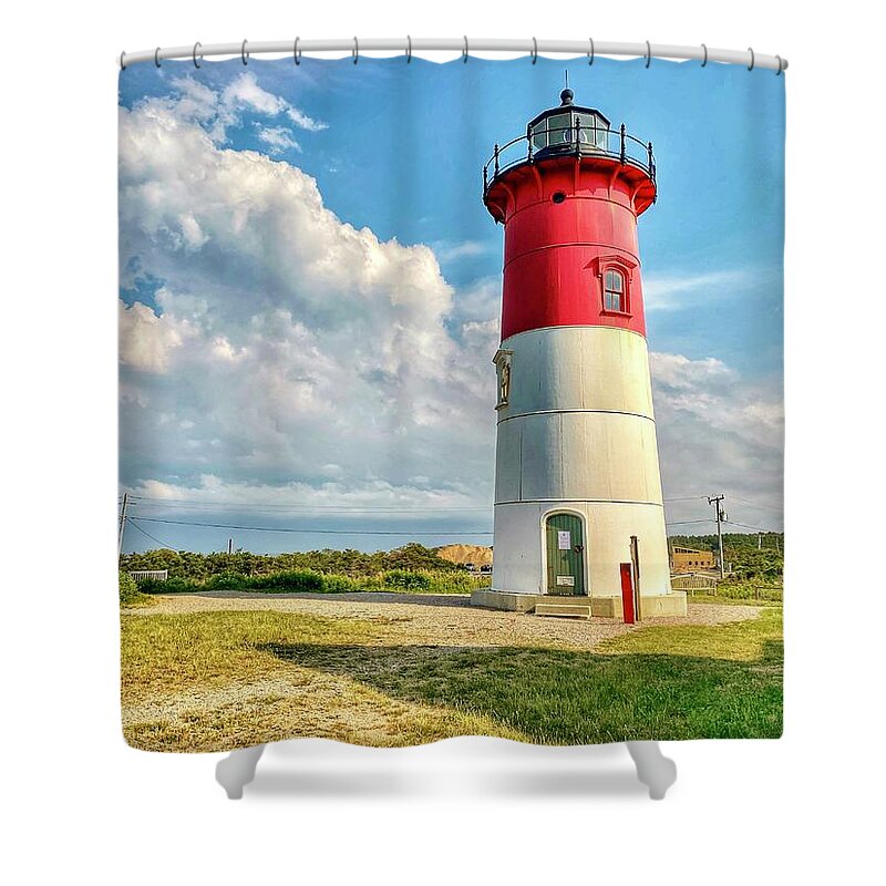 Landscape Shower Curtain featuring the photograph Nauset Lighthouse by Monika Salvan