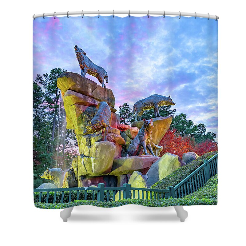 Wolfpack Shower Curtain featuring the photograph N. C. State Wolfpack by Donna Twiford