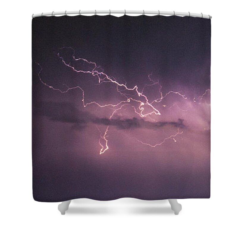 Nebraskasc Shower Curtain featuring the photograph Nebraska August Lightning 042 by Dale Kaminski