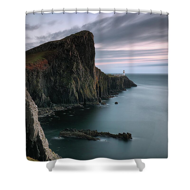 Neist Point Shower Curtain featuring the photograph Neist Point Sunset - Isle of Skye by Grant Glendinning