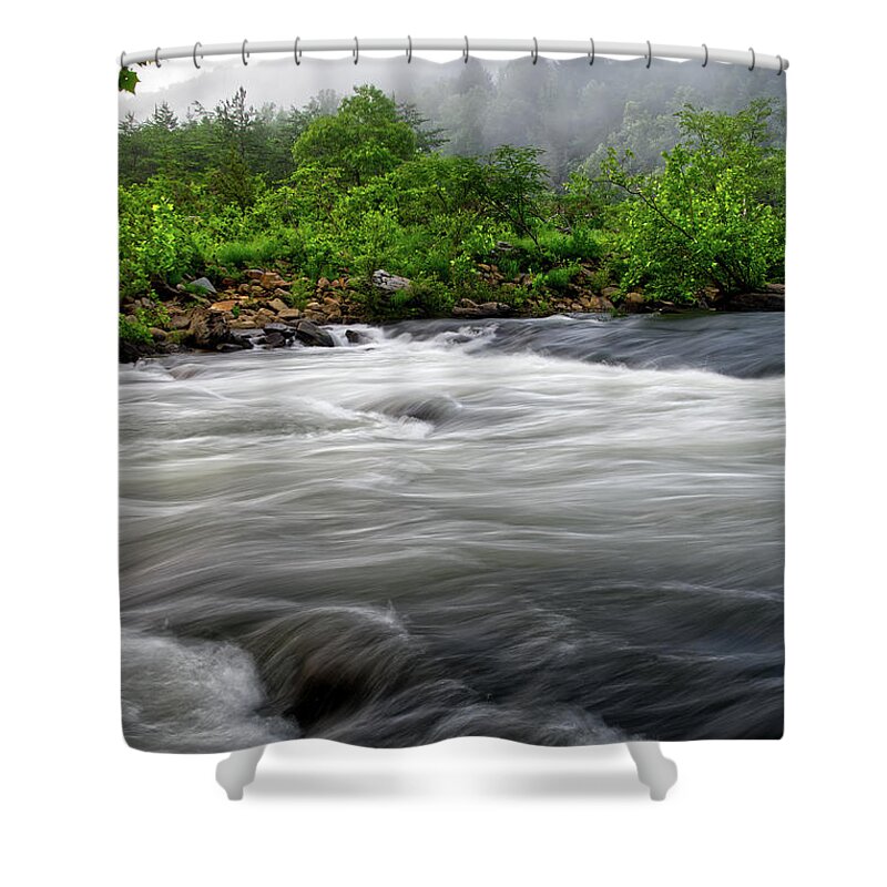 Nemo Rapids Shower Curtain featuring the photograph Nemo Rapids 11 by Phil Perkins