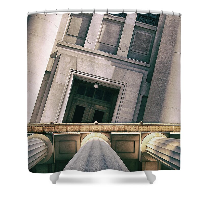Neo Classical Shower Curtain featuring the digital art Neo Classical Collage by Phil Perkins