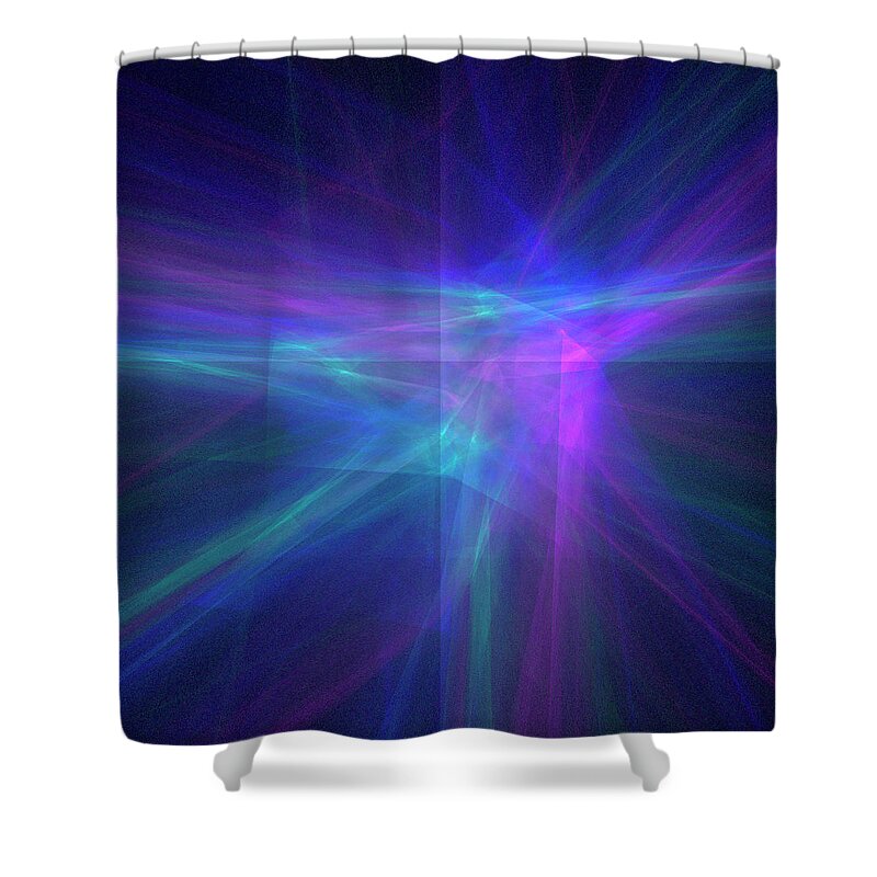 Rick Drent Shower Curtain featuring the digital art Neon by Rick Drent